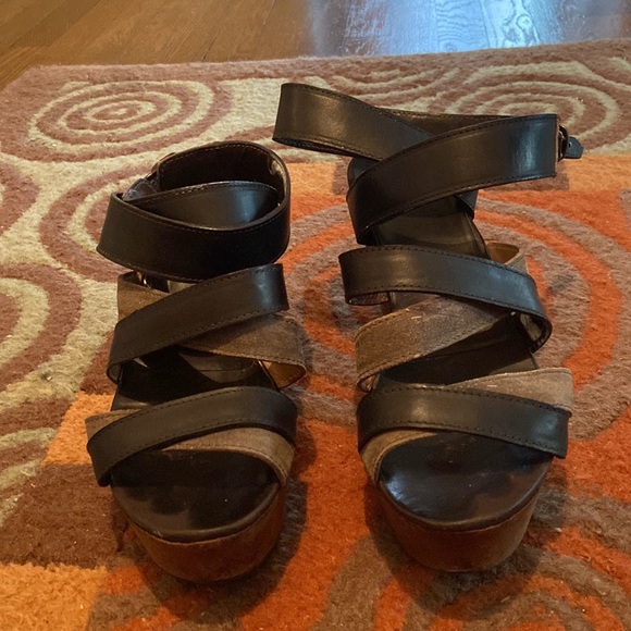 Rag & Bone Addington Wedge Sandals sz 10 - Picture 2 of 9